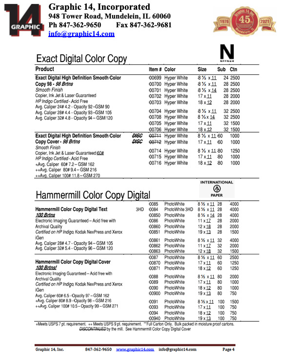 Catalog Laser Digital Coated